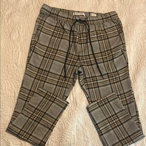 PacSun Black and Gray Plaid Joggers